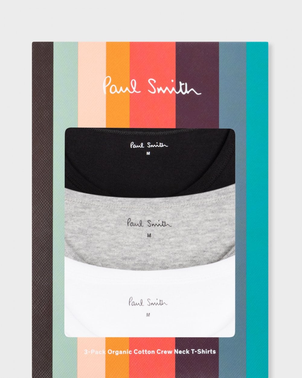 Paul Smith 3 Pack Mens Script Logo T-Shirts - 1A Black/Grey/White