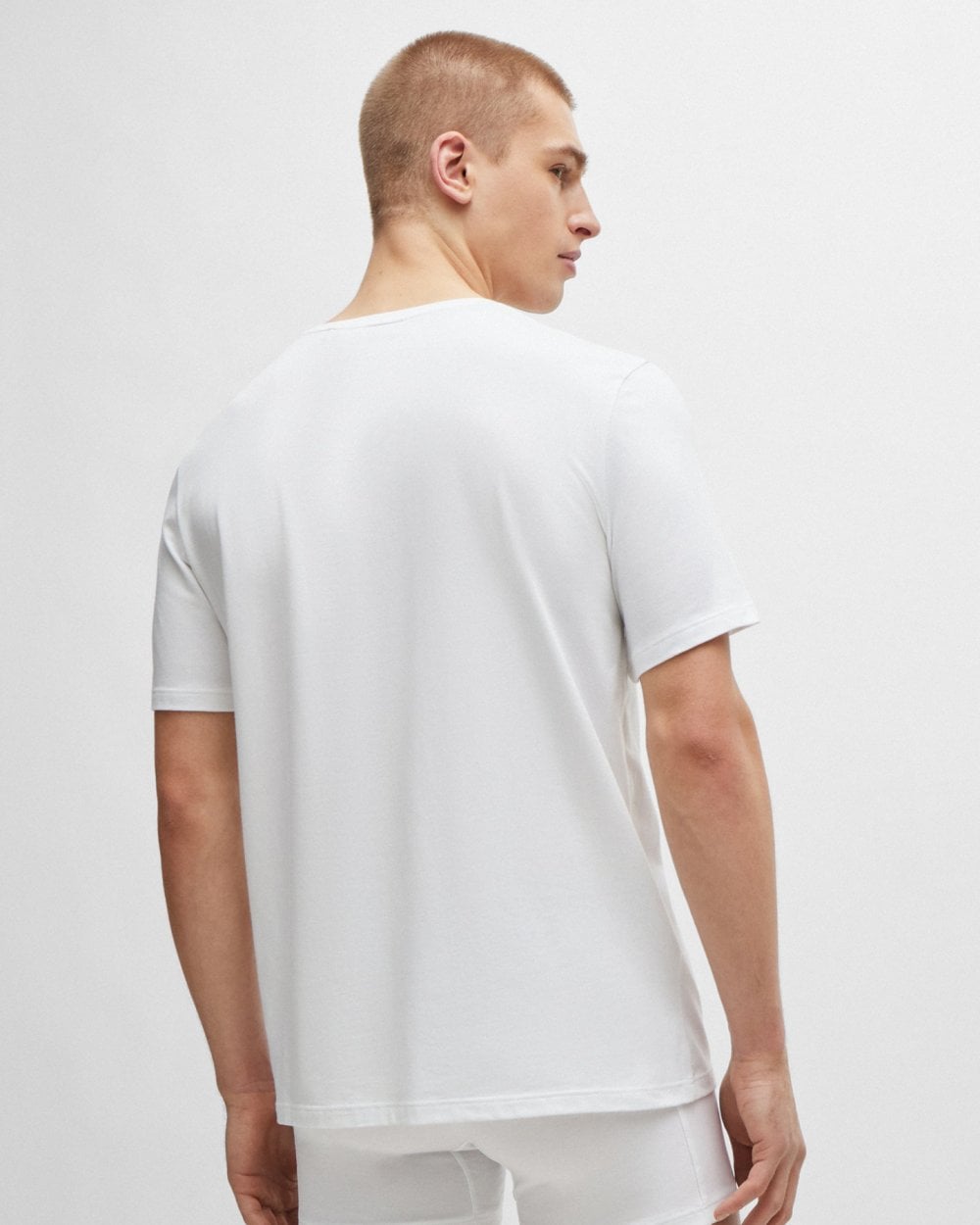 BOSS Orange Mix & Match Mens Stretch-Cotton Regular Fit T-Shirt with Logo Detail NOS - White 100