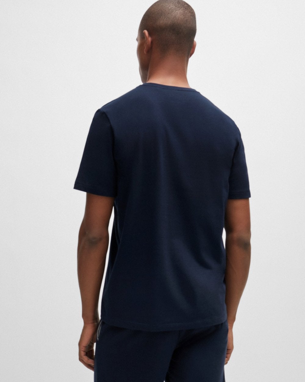 BOSS Orange Mix & Match Mens Stretch-Cotton Regular Fit T-Shirt with Logo Detail NOS - Dark Blue 403