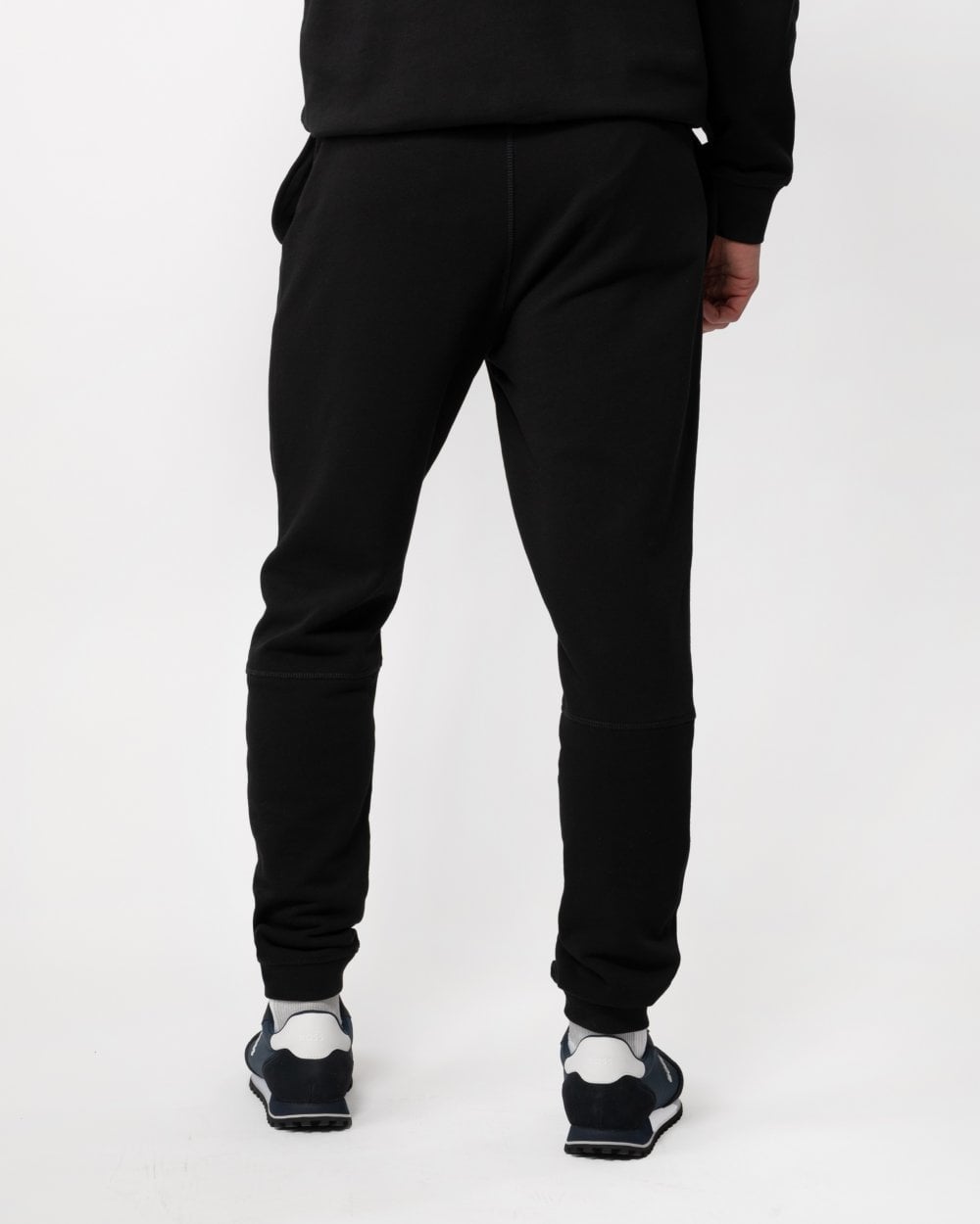 BOSS Orange Sestart Mens Cotton-Terry Tracksuit Bottoms With Logo Patch NOS - Black 001