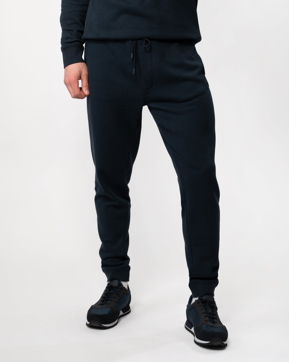 BOSS Orange Sestart Mens Cotton-Terry Tracksuit Bottoms With Logo Patch NOS