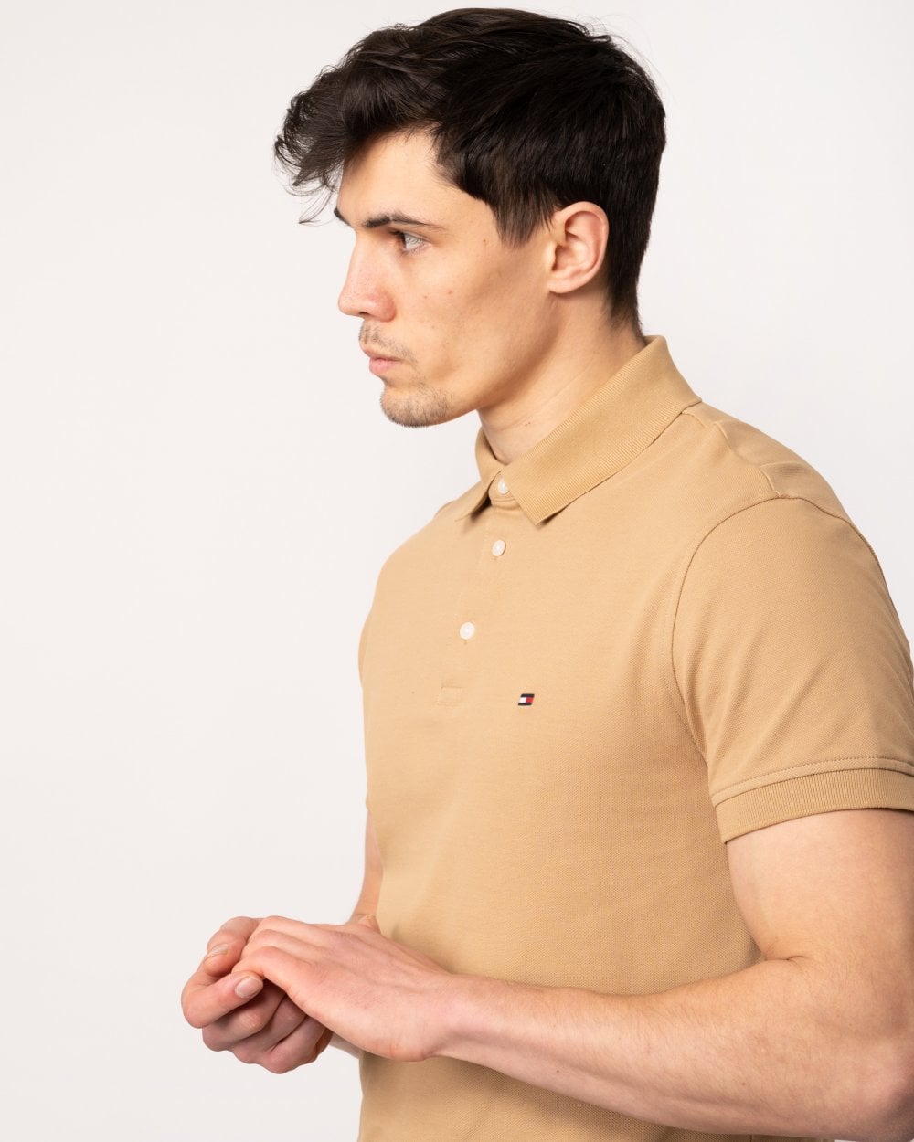 Tommy Hilfiger Core 1985 Slim Mens Polo Shirt - Classic Khaki
