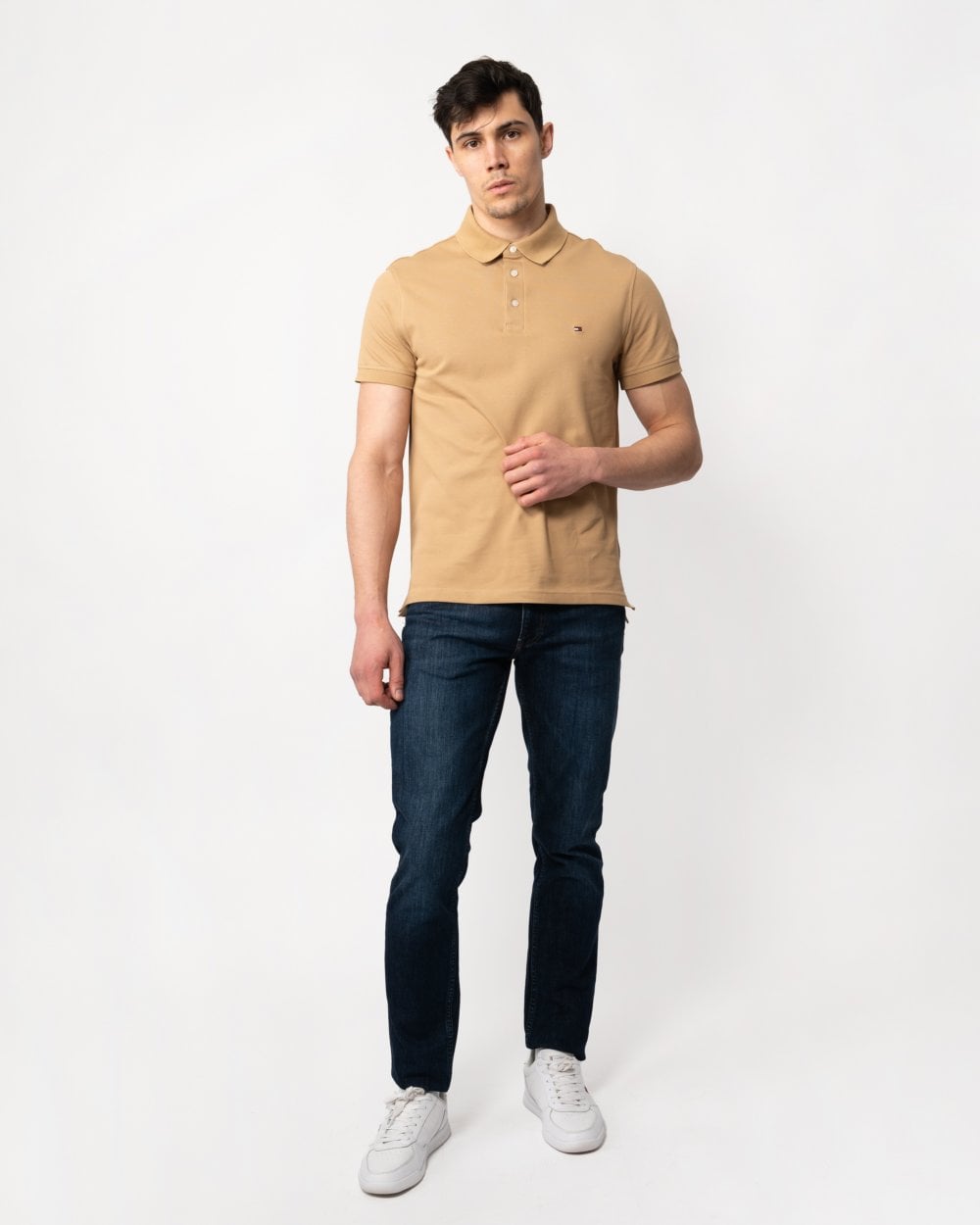 Tommy Hilfiger Core 1985 Slim Mens Polo Shirt - Classic Khaki
