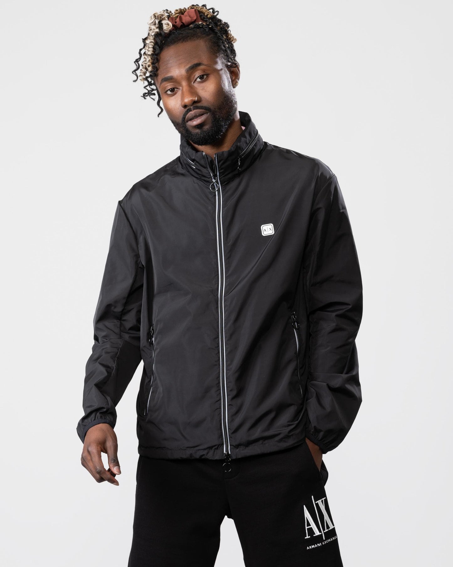 Armani Exchange Mens Jacket With Packable Hood