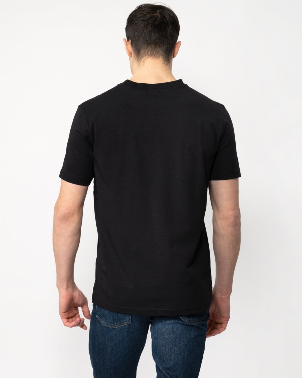 BOSS Green Tee V Mens Stretch Cotton V-Neck T-Shirt - Black 001