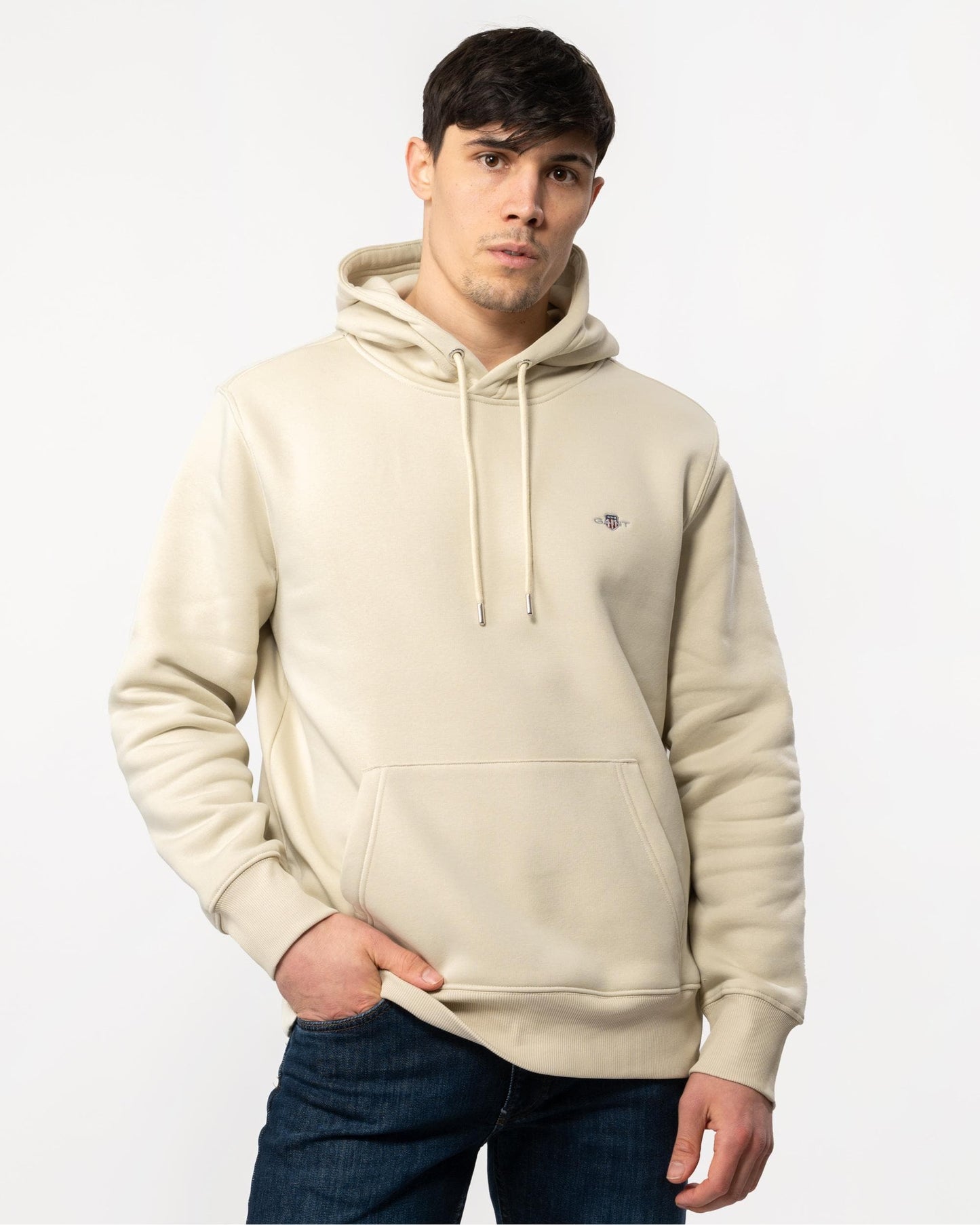 GANT Mens Regular Fit Shield Logo Pullover Hoodie