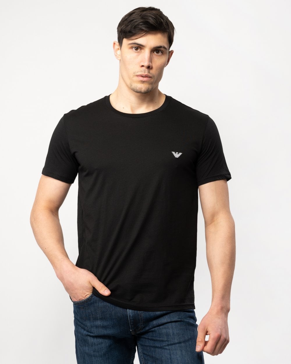 Emporio Armani Mens Eagle Logo Beach T-Shirt