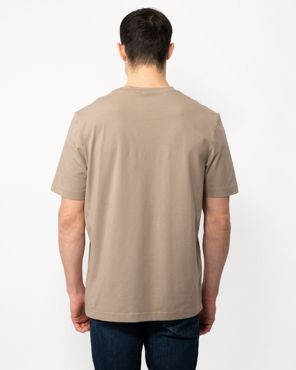 BOSS Orange TChup Mens Crew Neck Small Logo T-Shirt - Open Brown 246