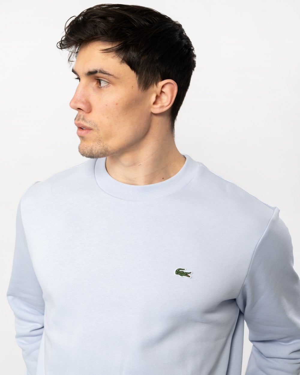 Lacoste Mens Crew Neck Fleece Sweatshirt - Phoenix Blue J2G