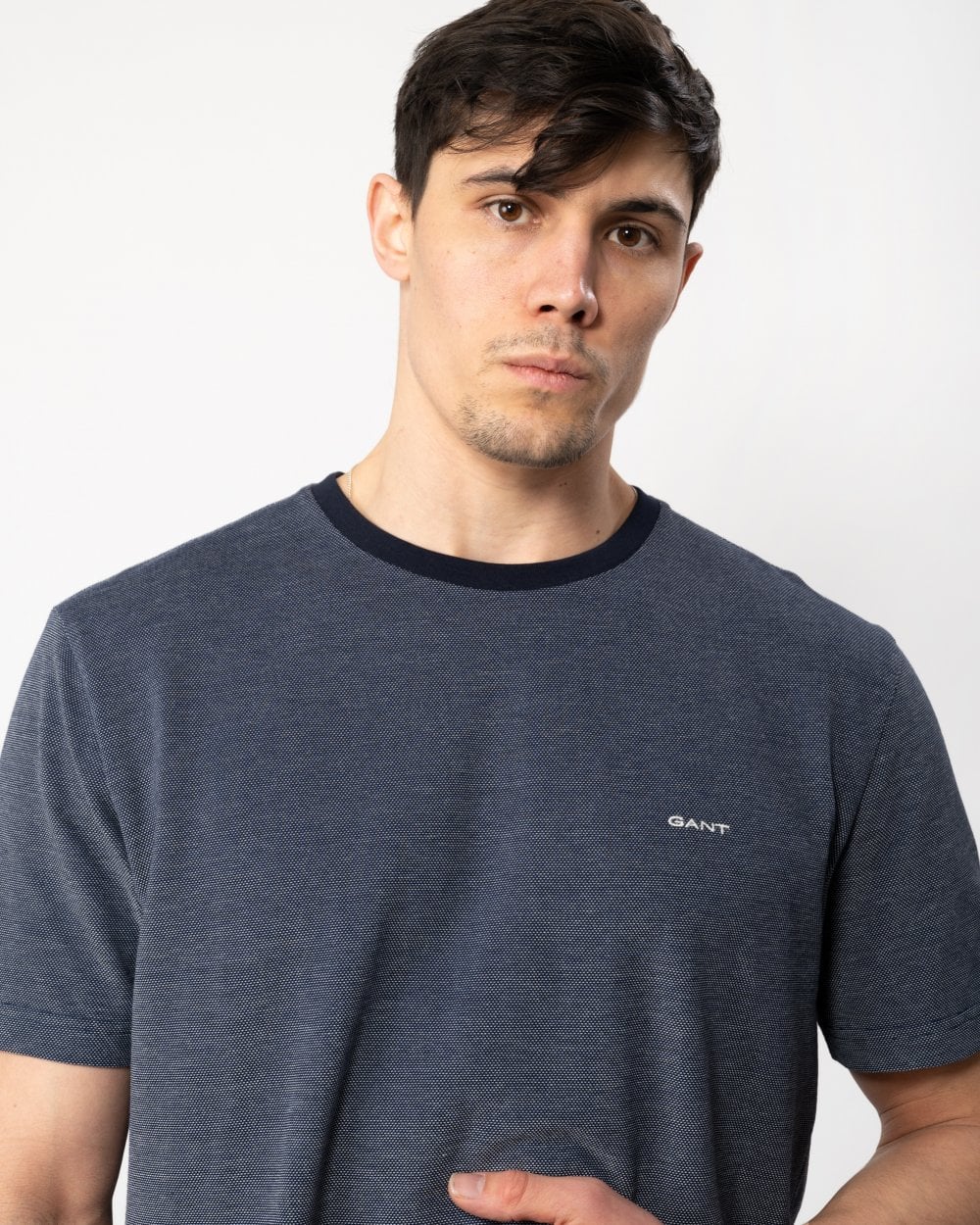 GANT GANT Mens 4-Col Oxford Regular Short Sleeve T-Shirt