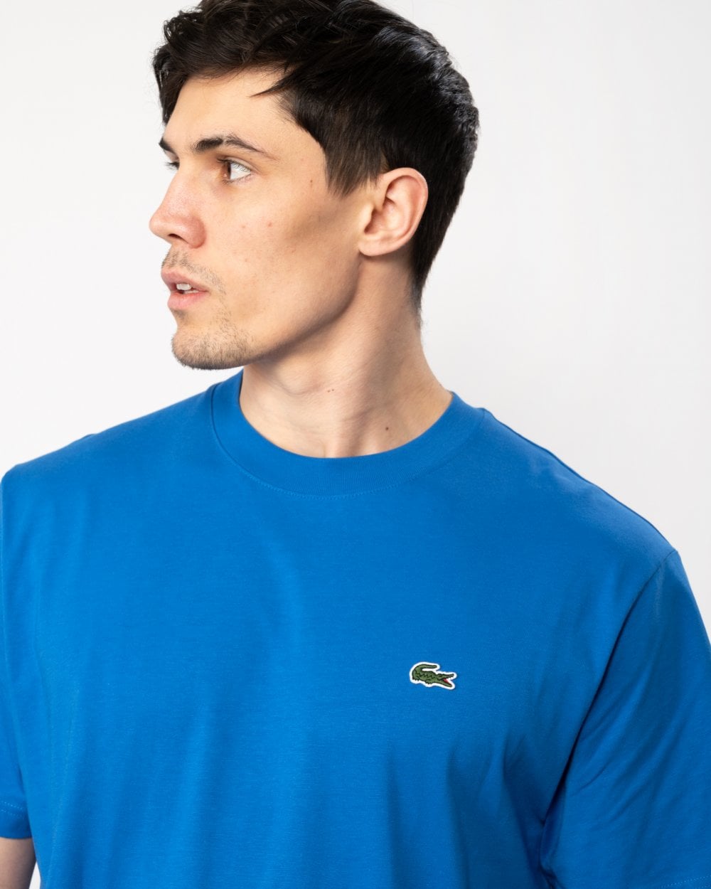 Lacoste Mens Classic Fit Cotton Jersey T-Shirt - Sapphire Blue IXW