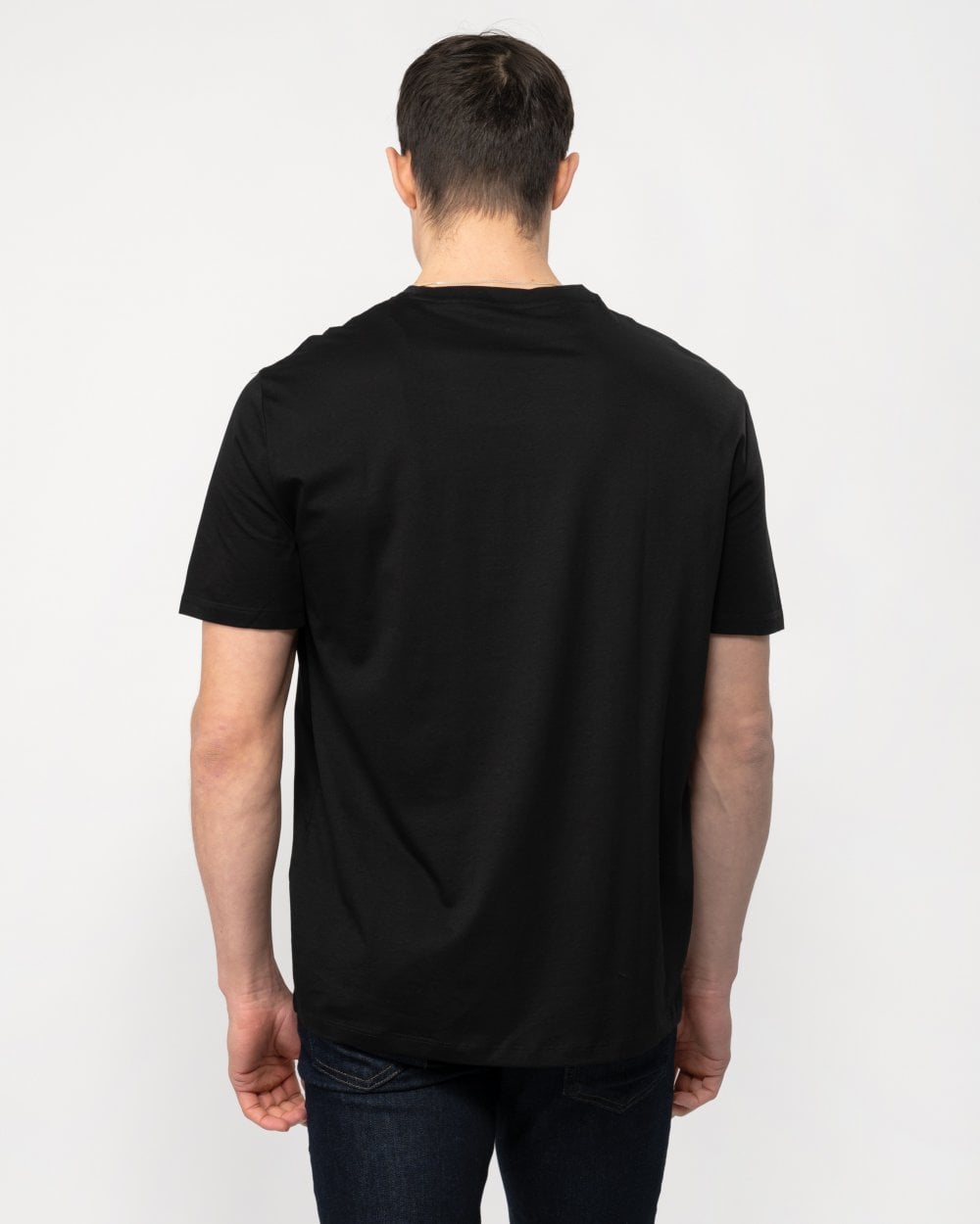 Armani Exchange Armani Exchange Mens Metallic Striped Logo T-Shirt