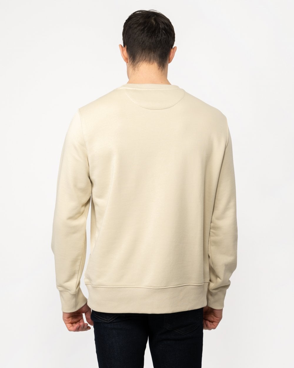 GANT Mens Regular Fit Shield Logo Crew Neck Sweatshirt - 239 Silky Beige