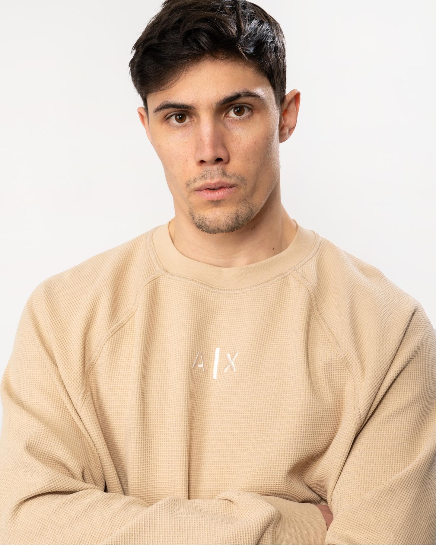 Armani Exchange Armani Exchange Mens AX Center Logo Crew Neck Sweatshirt