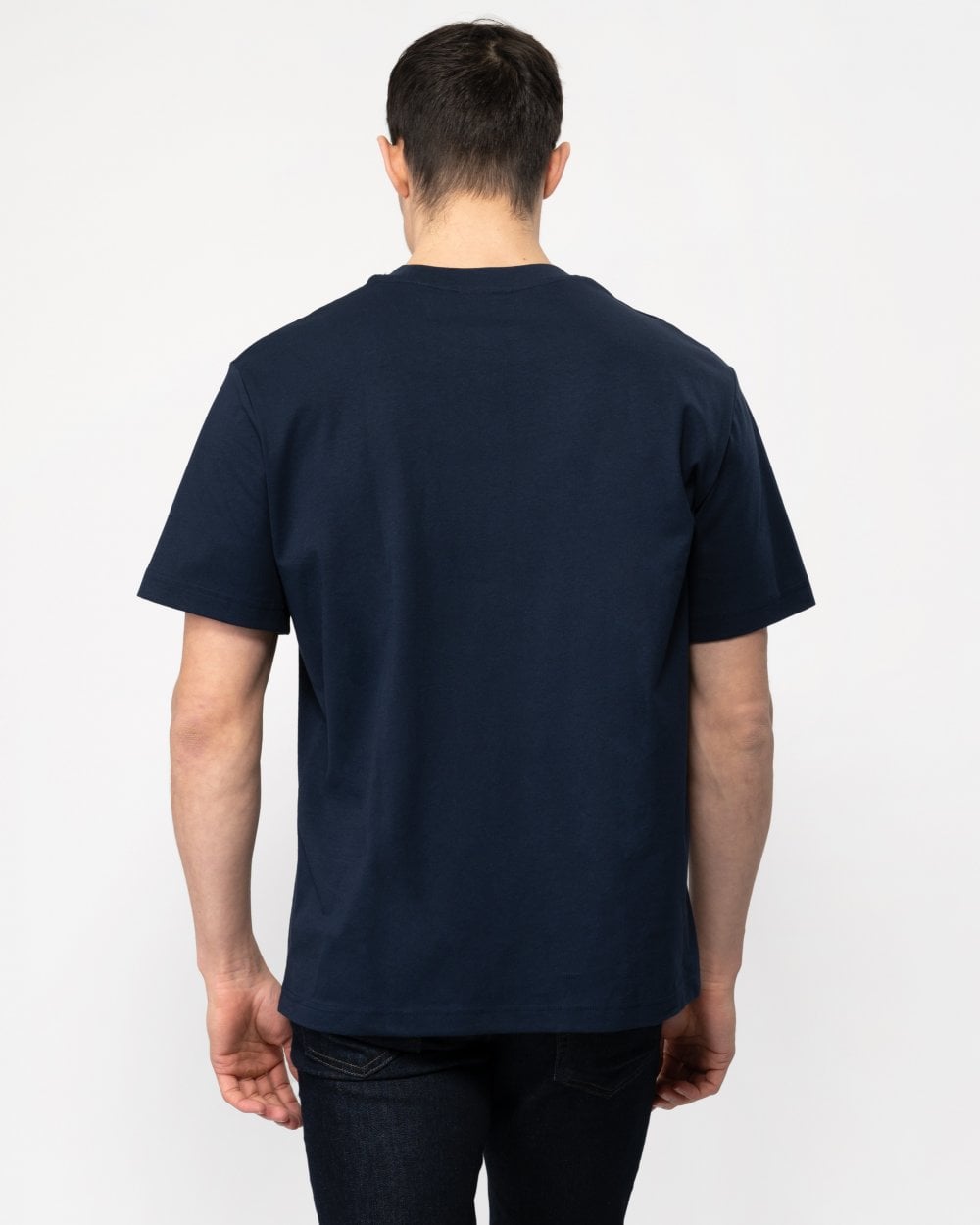 Lacoste Mens Classic Fit Cotton Jersey T-Shirt - Navy Blue 166
