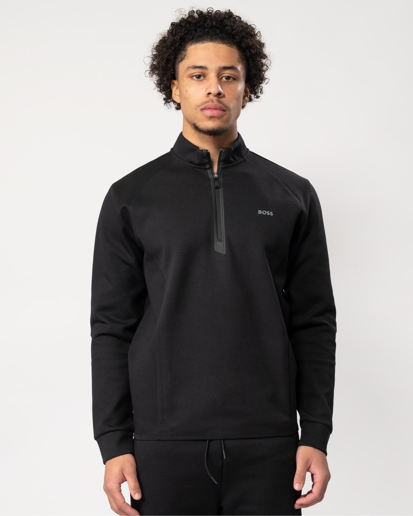 BOSS Green BOSS Green Sweat 1 Mens Quarter Zip Funnel Neck Sweatshirt