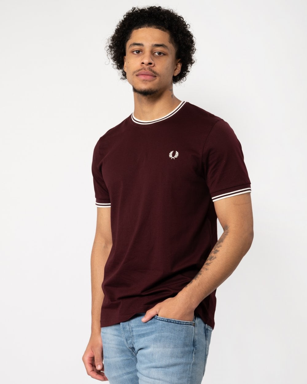 Fred Perry Mens Twin Tipped T-Shirt