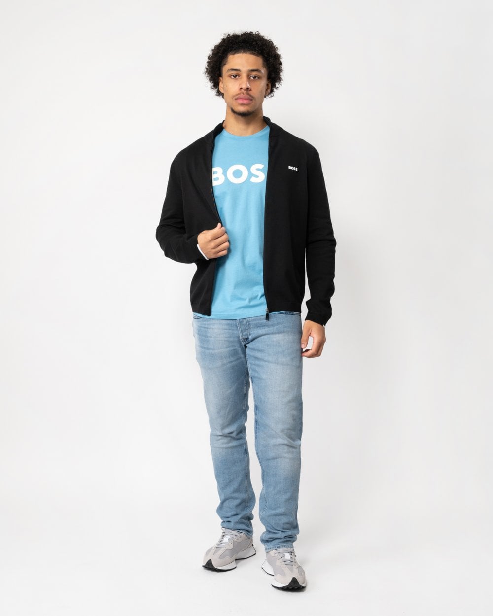 BOSS Green Ever-X Full Zip Mens Cardigan - Black 001