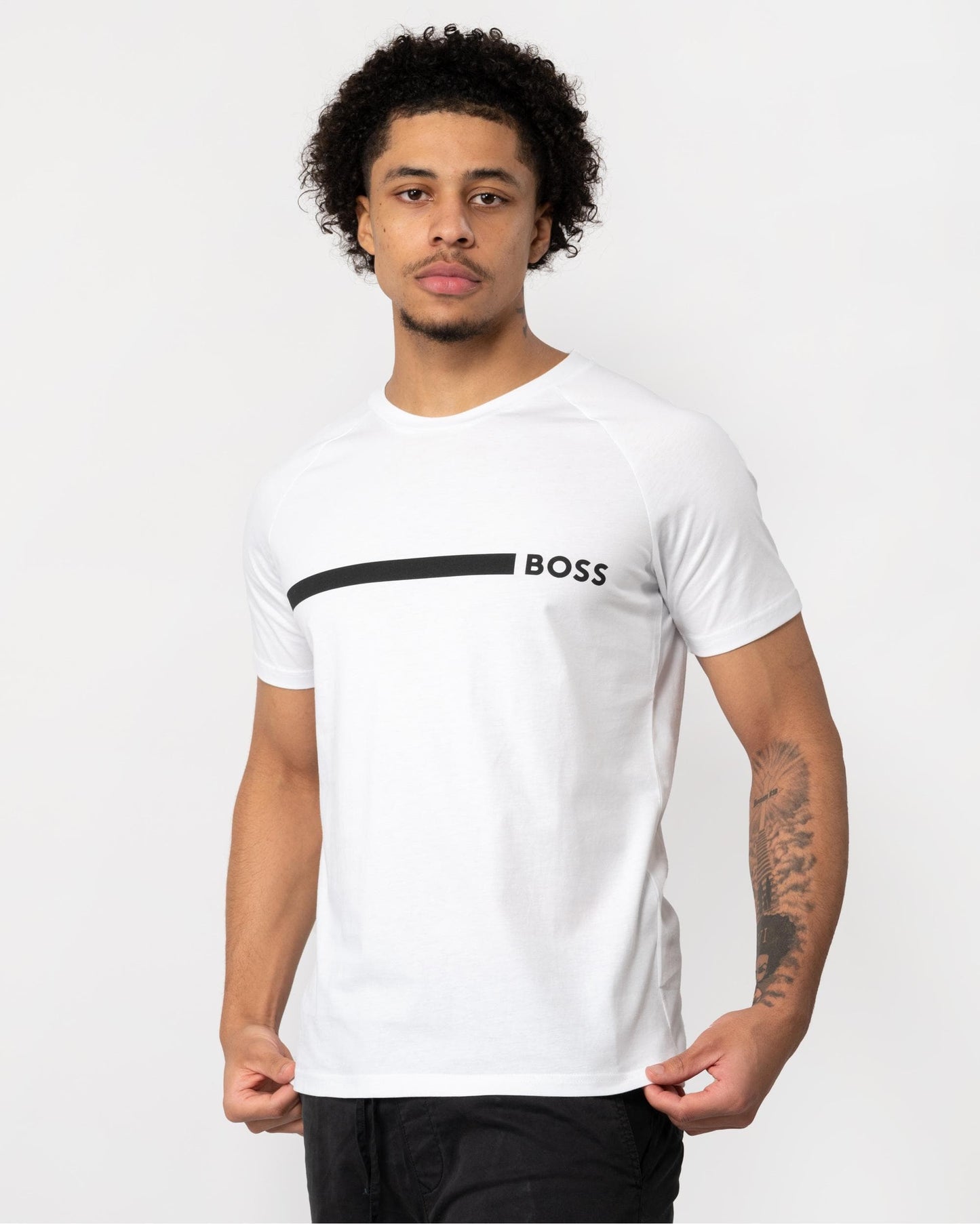 BOSS Orange Mens Slim Fit Beach T-Shirt