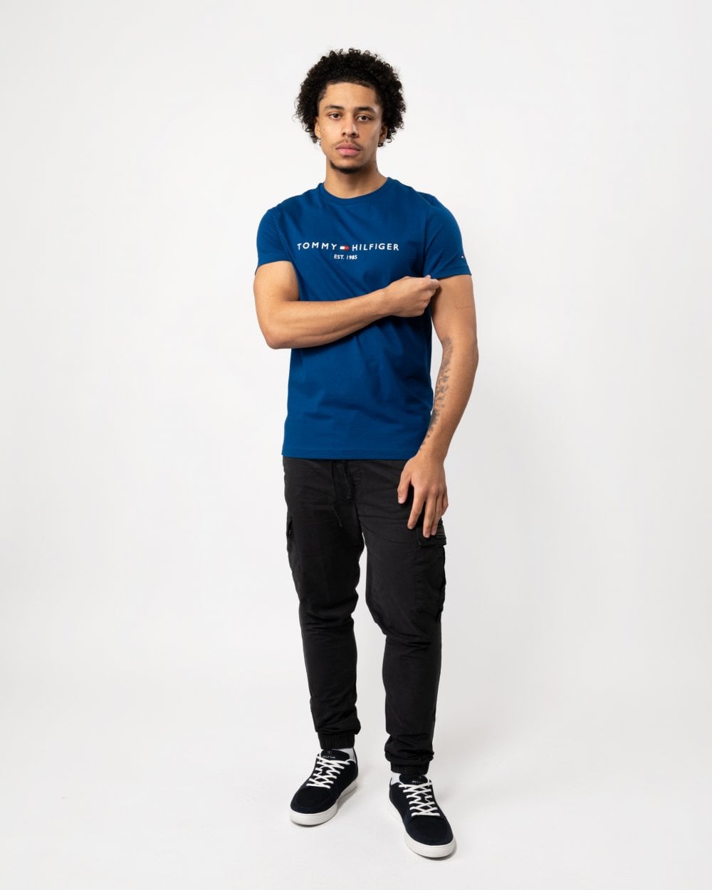Tommy Hilfiger Tommy Logo Basic Mens T-Shirt - Anchor Blue