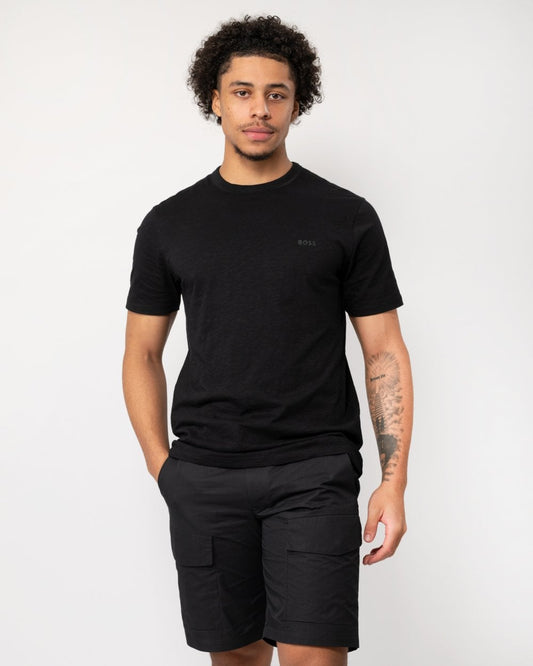 BOSS Orange Tegood Mens Crew Neck T-Shirt - Black 001