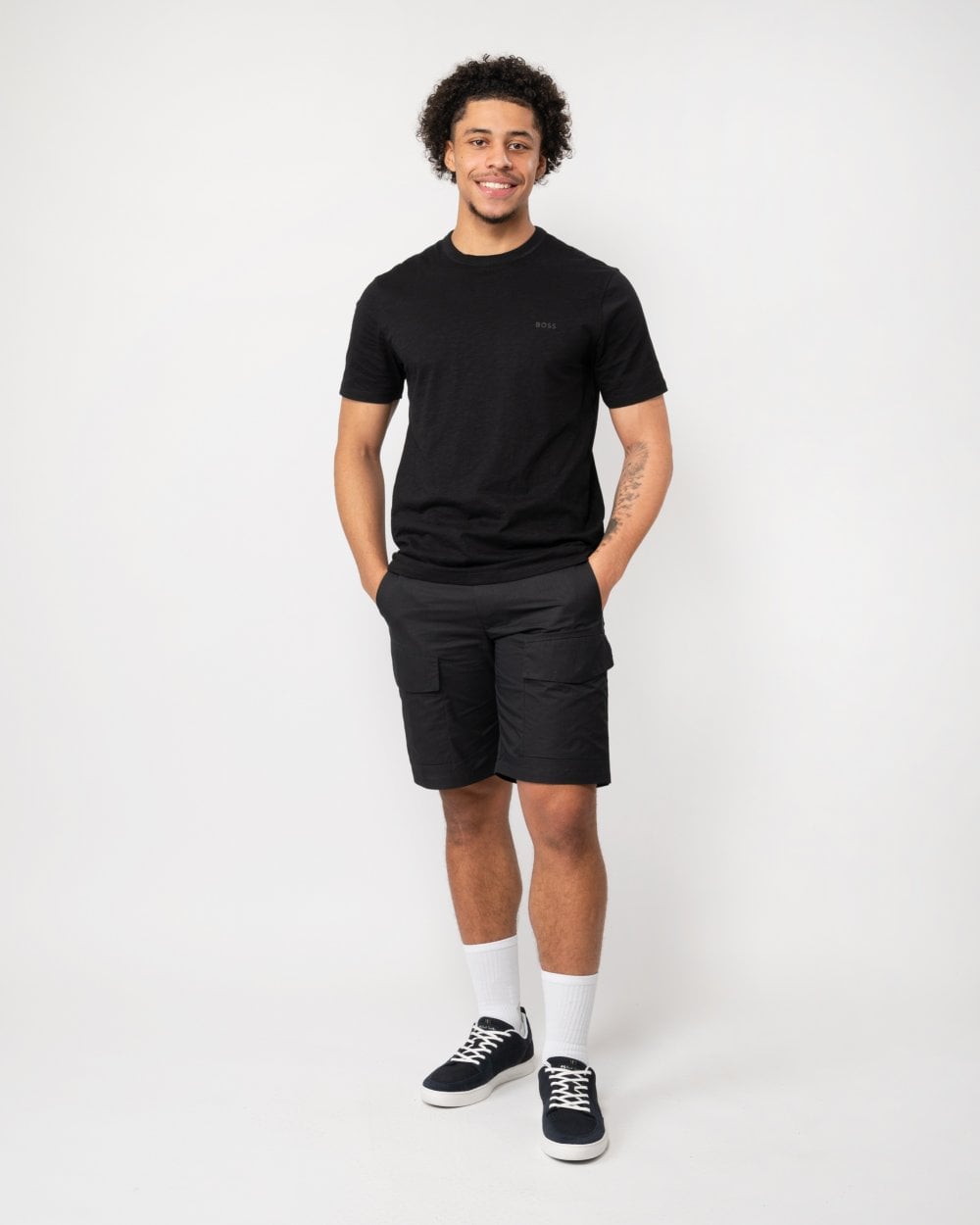 BOSS Orange Tegood Mens Crew Neck T-Shirt - Black 001