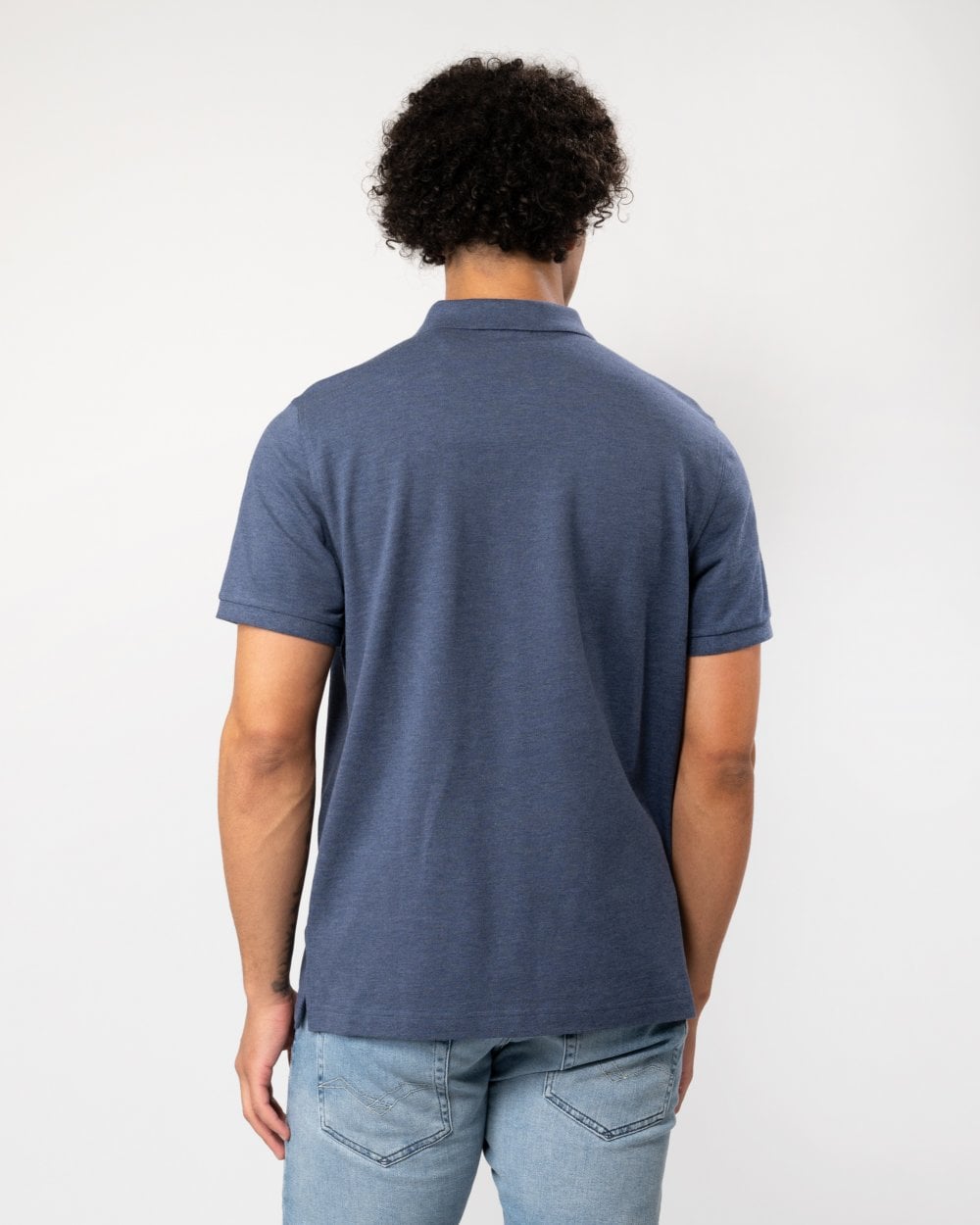 GANT Mens Regular Fit Short Sleeve Shield Logo Pique Polo - 902 Dark Jeansblue Melange