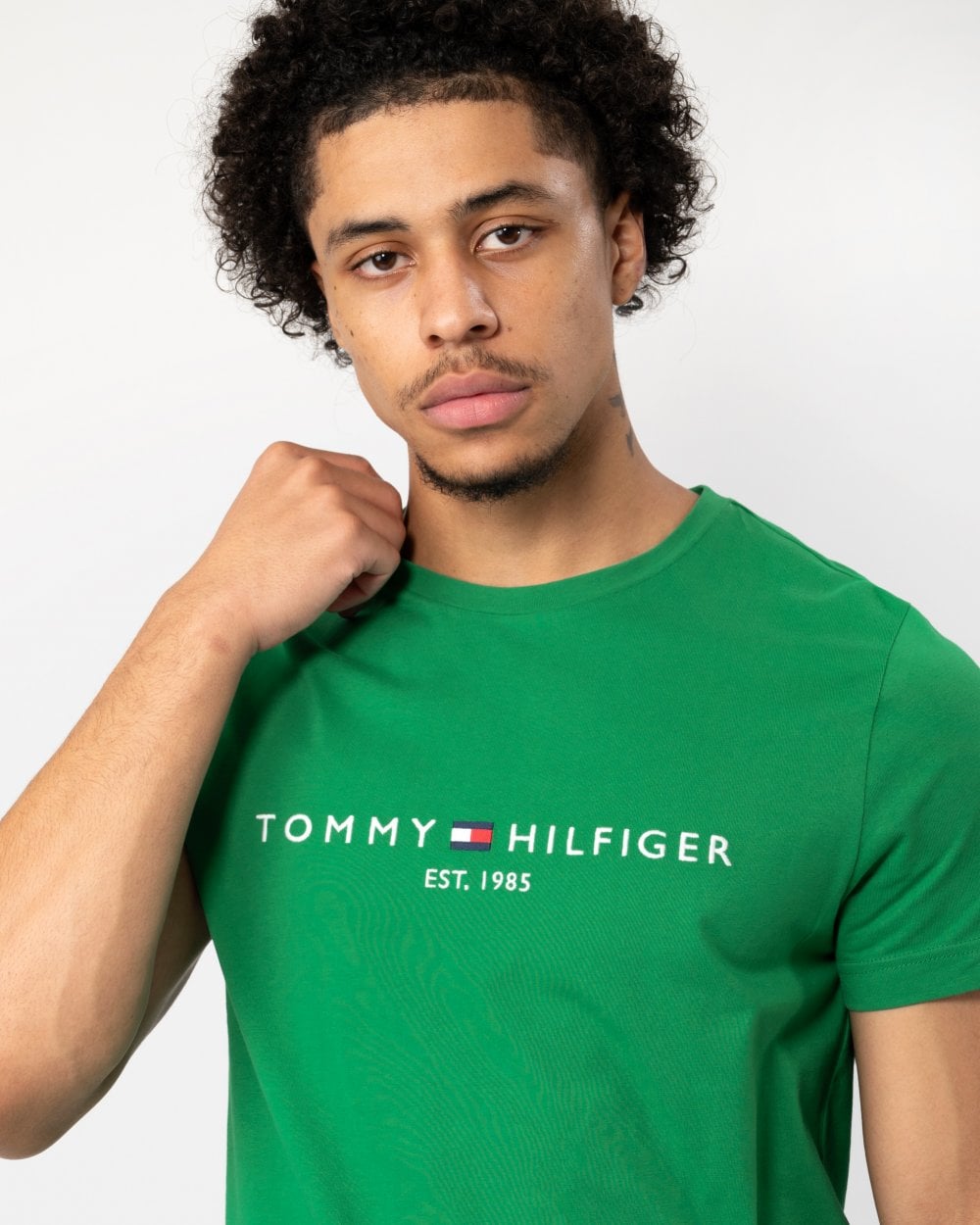 Tommy Hilfiger Tommy Logo Basic Mens T-Shirt - Olympic Green