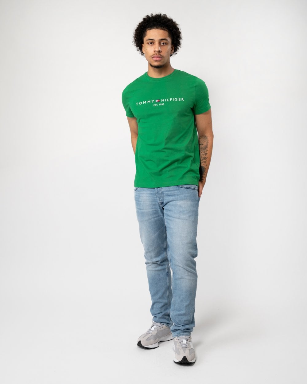 Tommy Hilfiger Tommy Logo Basic Mens T-Shirt - Olympic Green