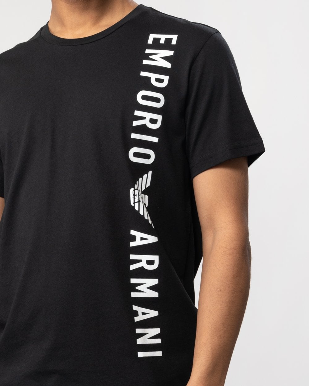 Emporio Armani Mens Logoband Beach T-Shirt - Black