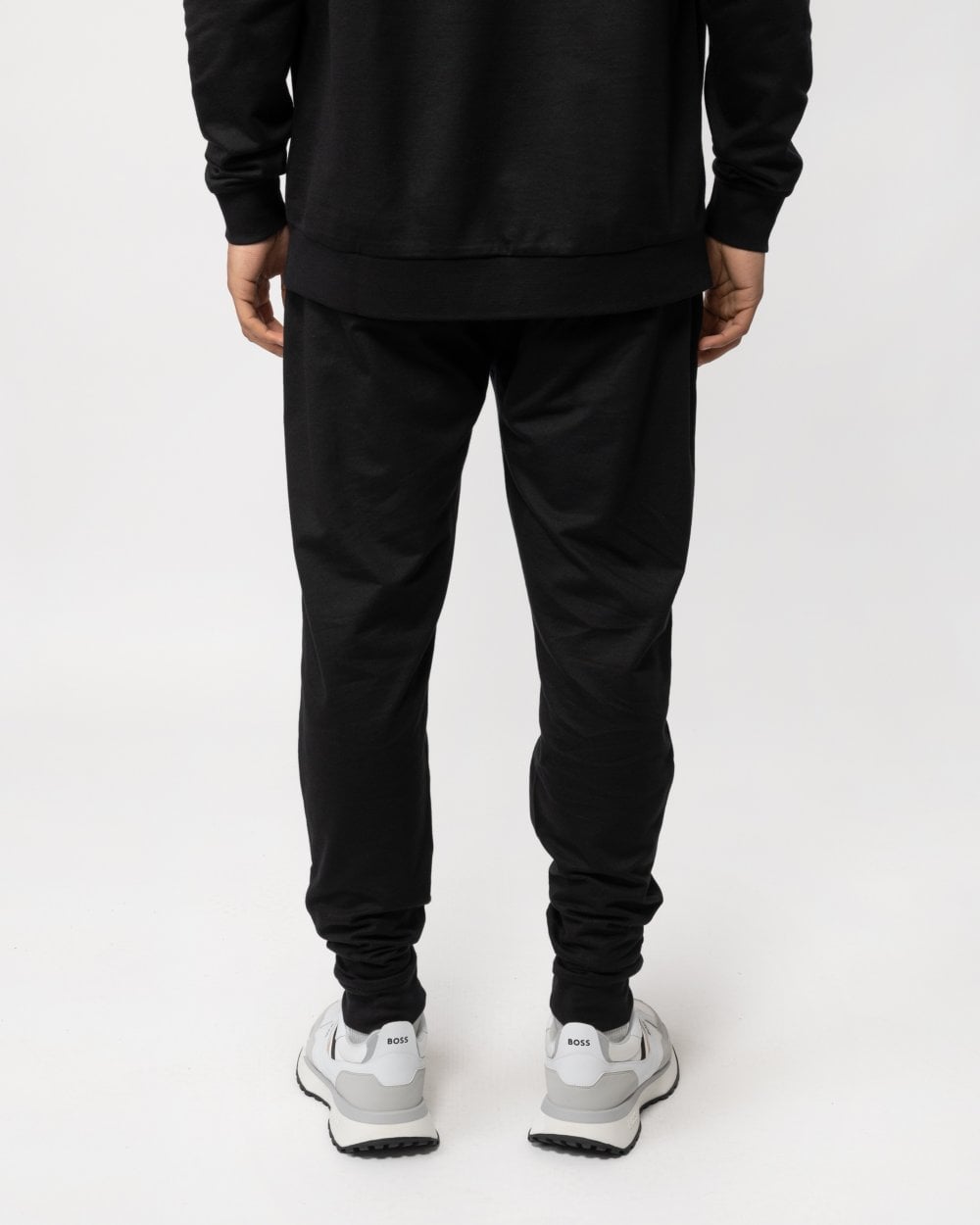 BOSS Orange BOSS Orange Authentic Mens Cotton Terry Loungewear Sweatpants with Stripes and Logo
