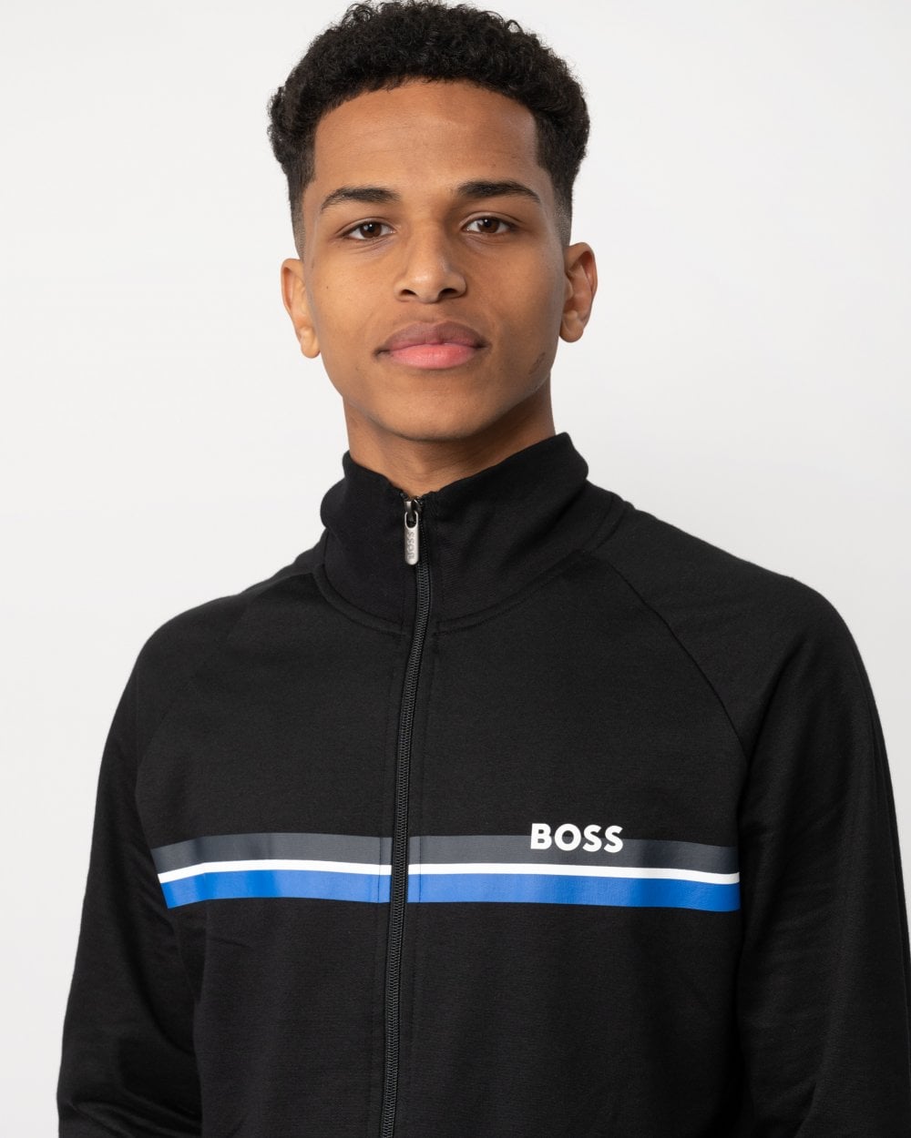 BOSS Orange BOSS Orange Authentic Mens Funnel Neck Full Zip Loungewear Sweatshirt