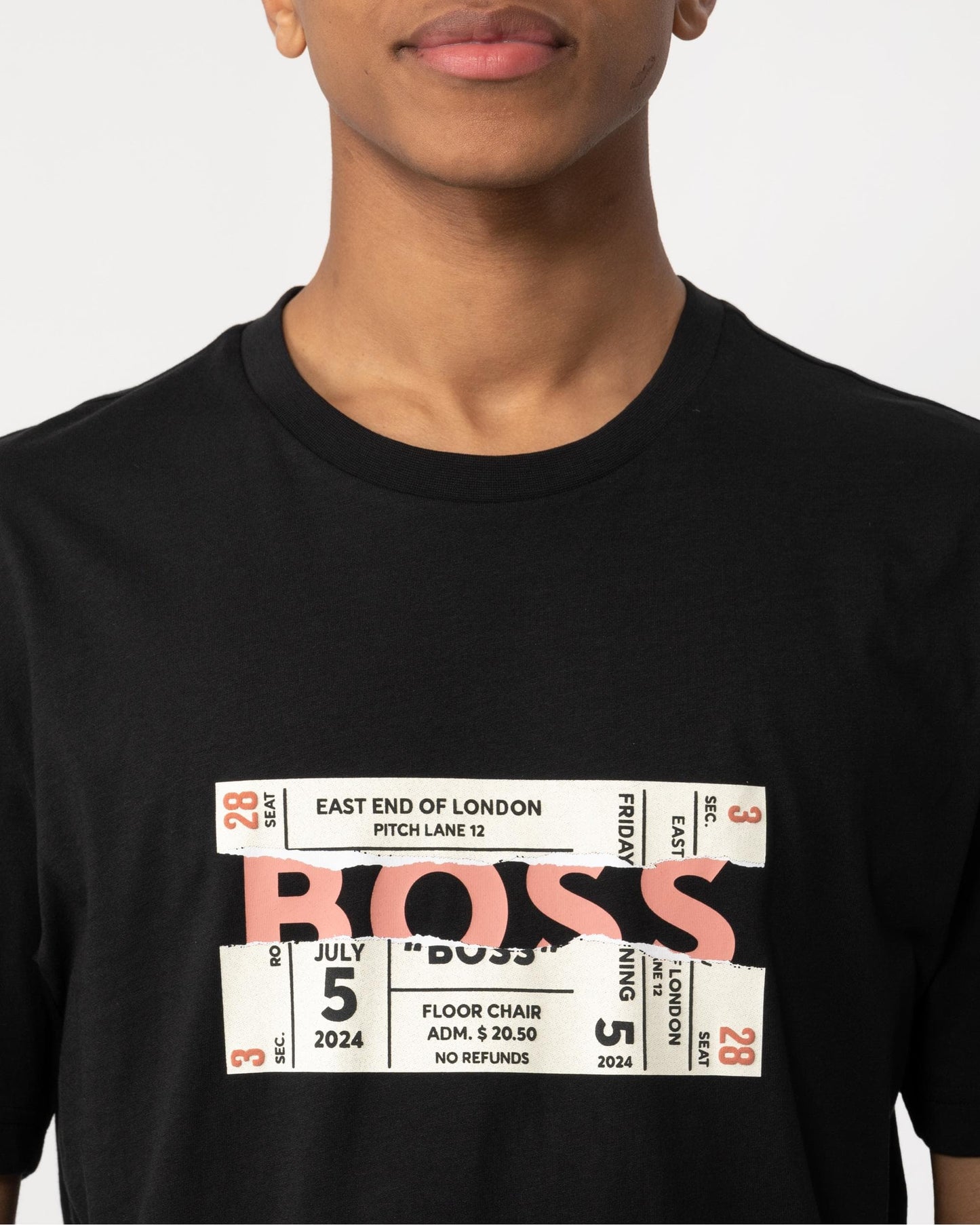 BOSS Orange BOSS Orange Boss Ticket Mens Graphic Print T-Shirt