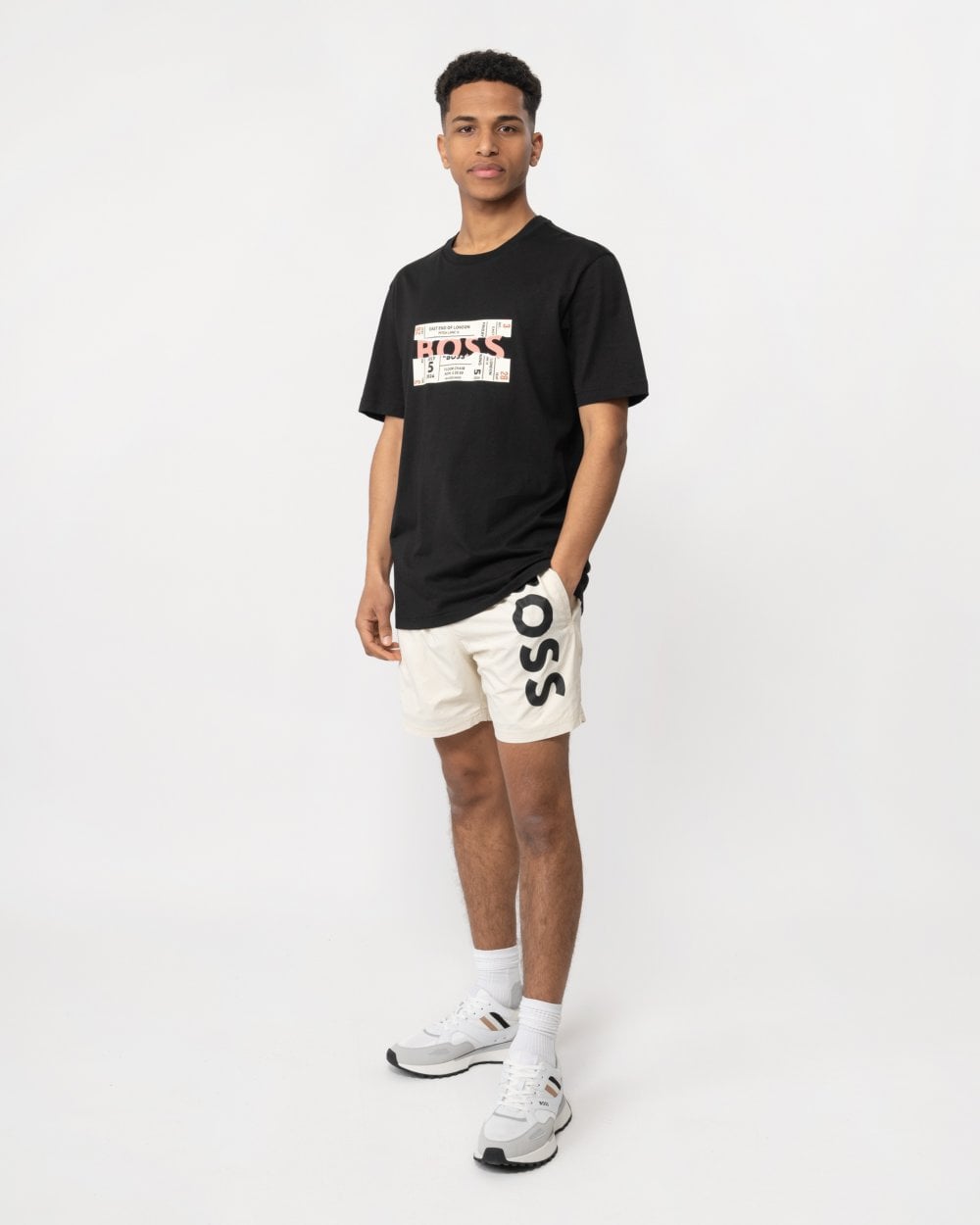 BOSS Orange BOSS Orange Boss Ticket Mens Graphic Print T-Shirt