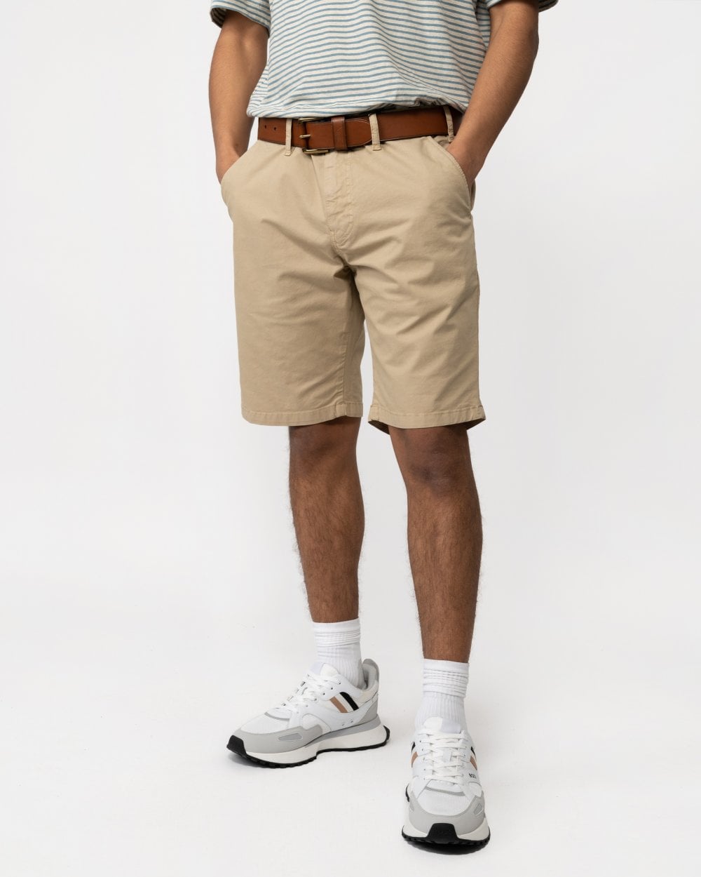 Paul Smith Mens Cotton Twill Broad Stripe Zebra Shorts