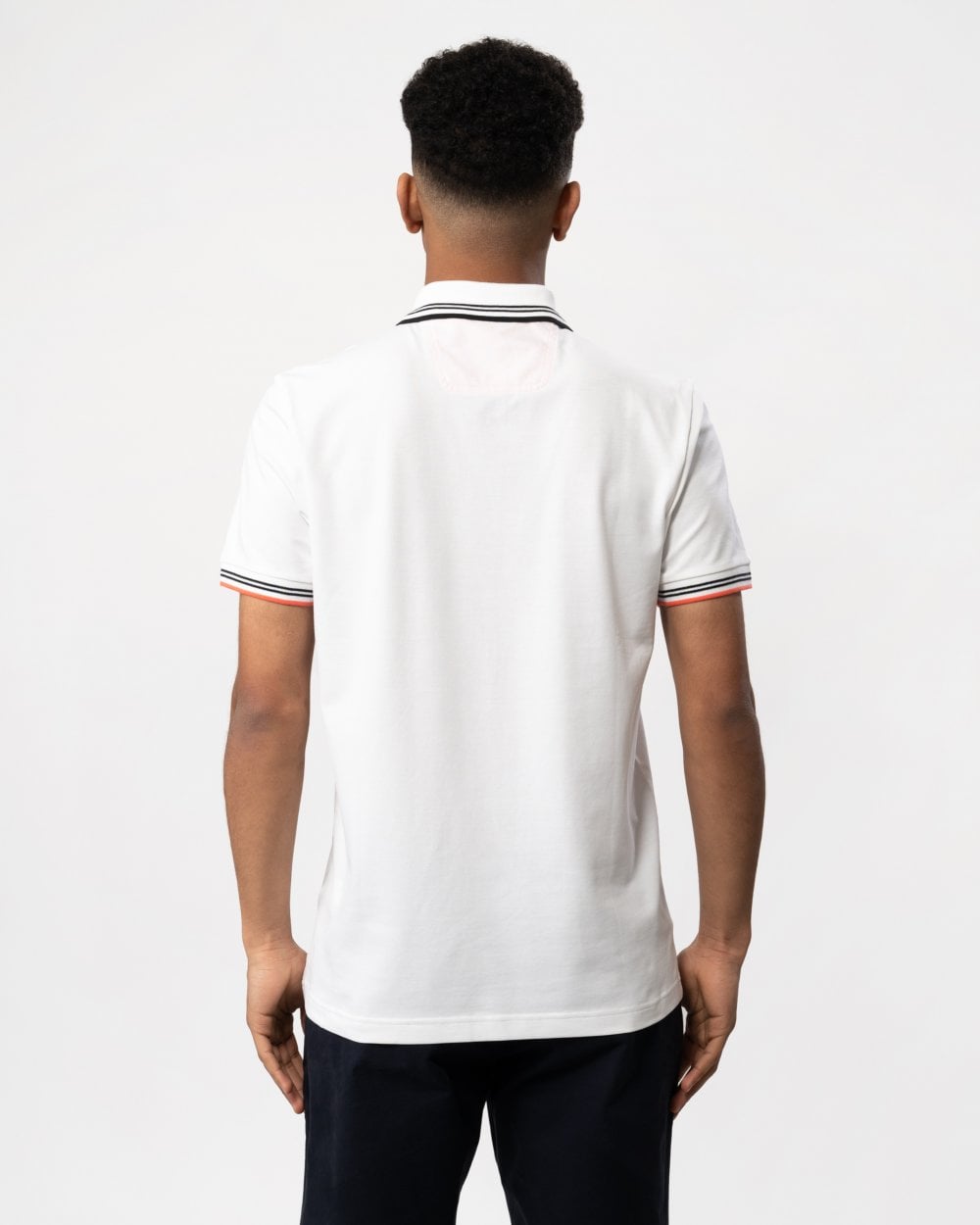 BOSS Green Paul Mens Short Sleeve Polo Shirt With Contrast Tipping - Natural 102