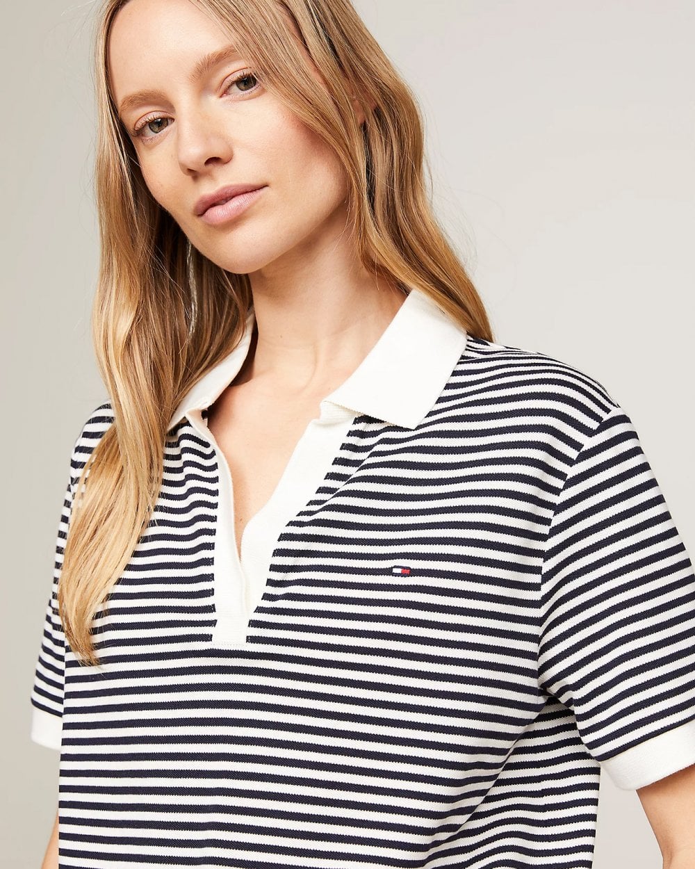 Tommy Hilfiger Relax Open Placket Lyocell Womens Polo