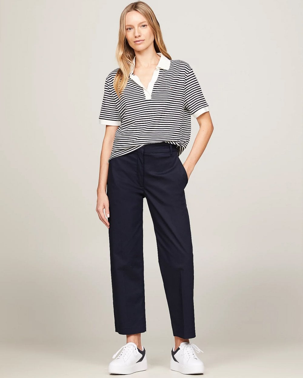 Tommy Hilfiger Relax Open Placket Lyocell Womens Polo