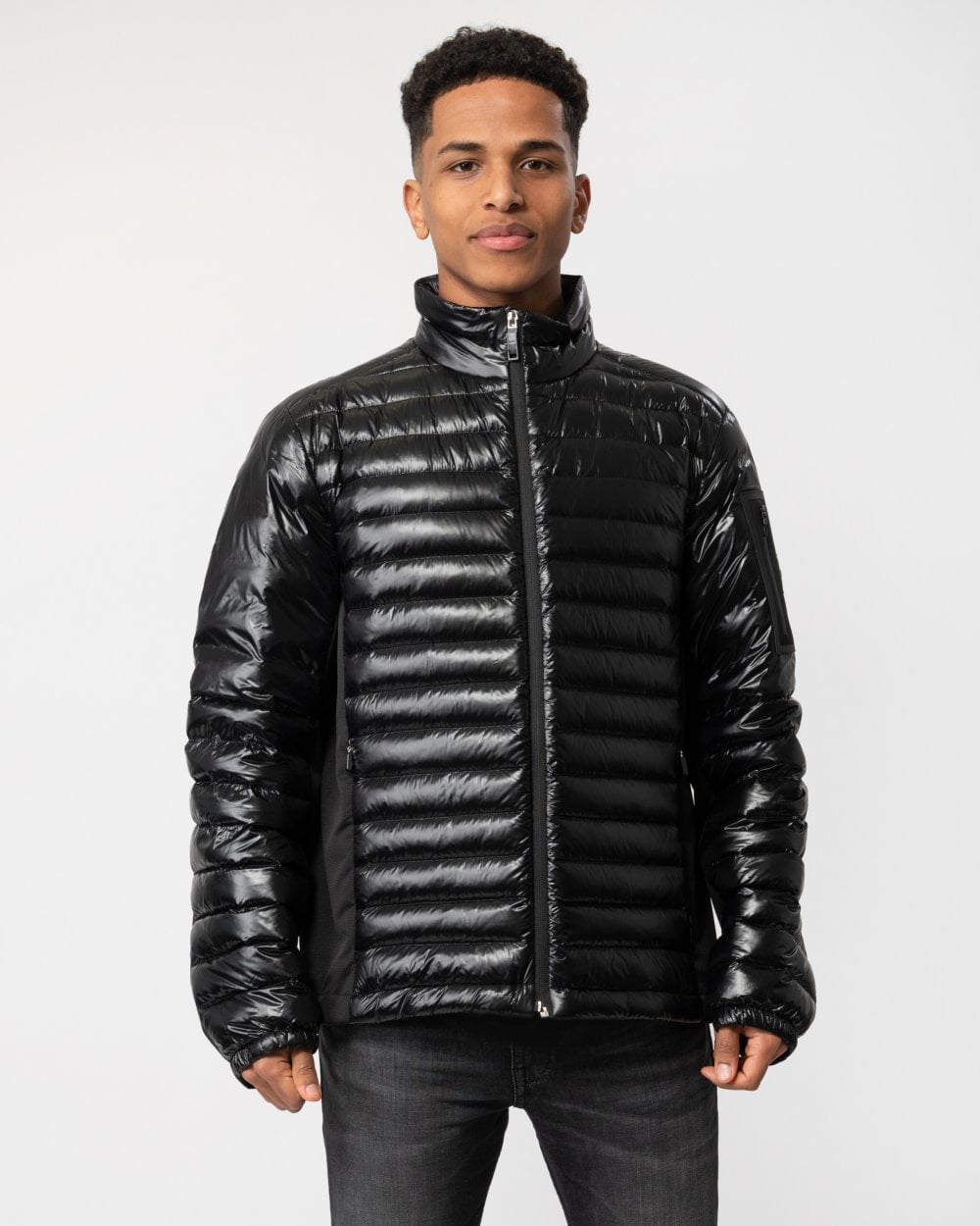 BOSS Green J Techno Mens Lightweight Water-Repellent Jacket With Down Filling