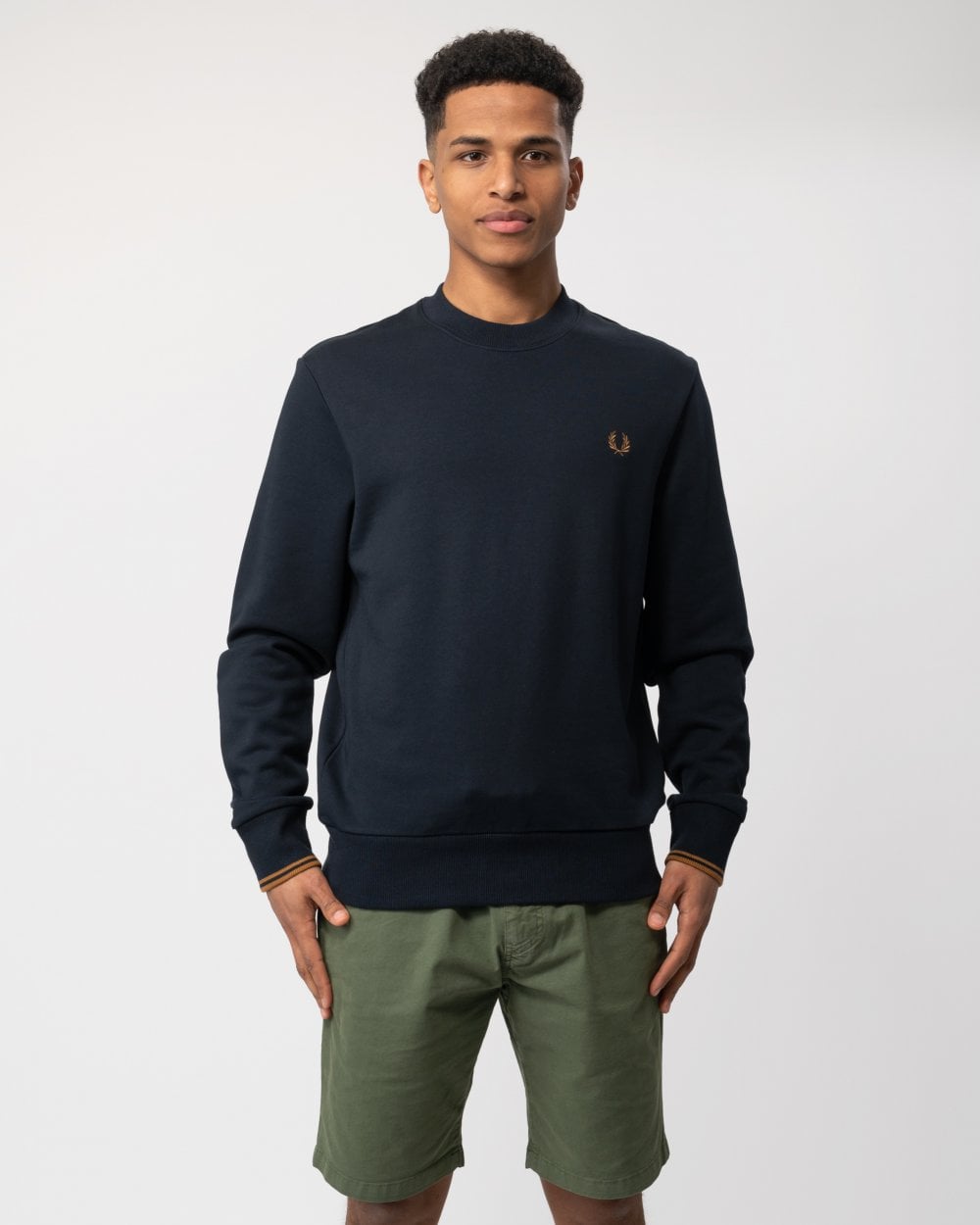 Fred Perry Mens Crew Neck Sweatshirt