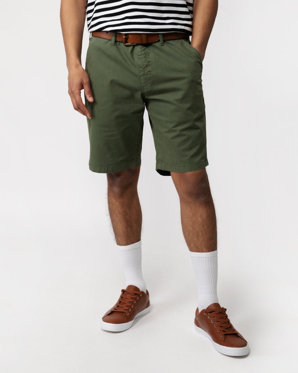 Paul Smith Mens Cotton Twill Broad Stripe Zebra Shorts