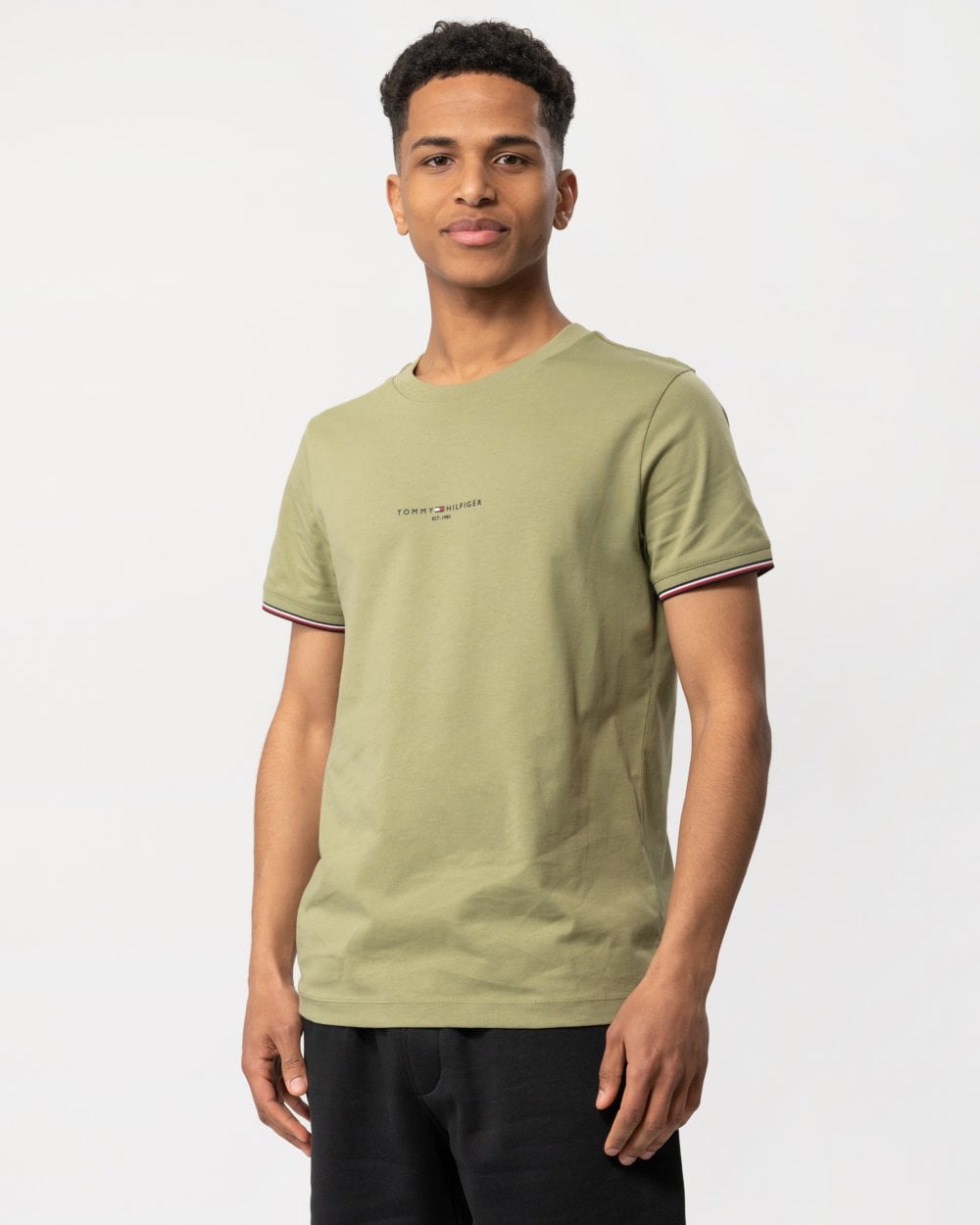 Tommy Hilfiger Tommy Logo Tipped Mens T-Shirt