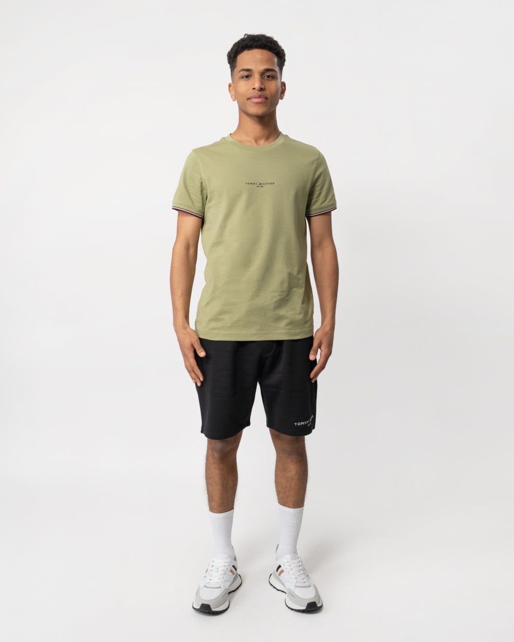 Tommy Hilfiger Small Tommy Logo Mens Sweat Shorts - Black