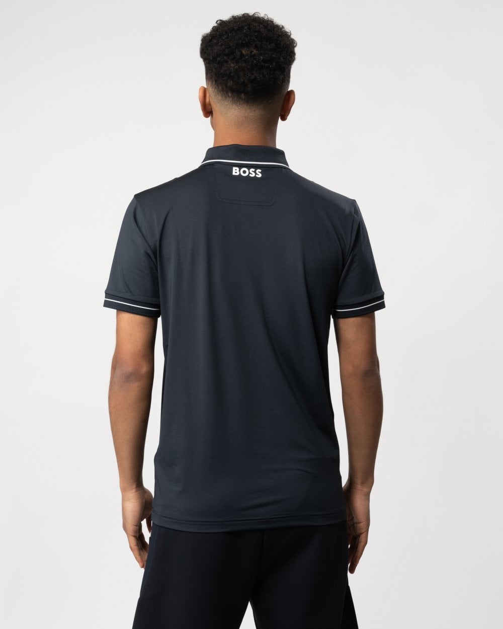 BOSS Green Paul Pro Mens Tipped Polo Shirt - Dark Blue 403
