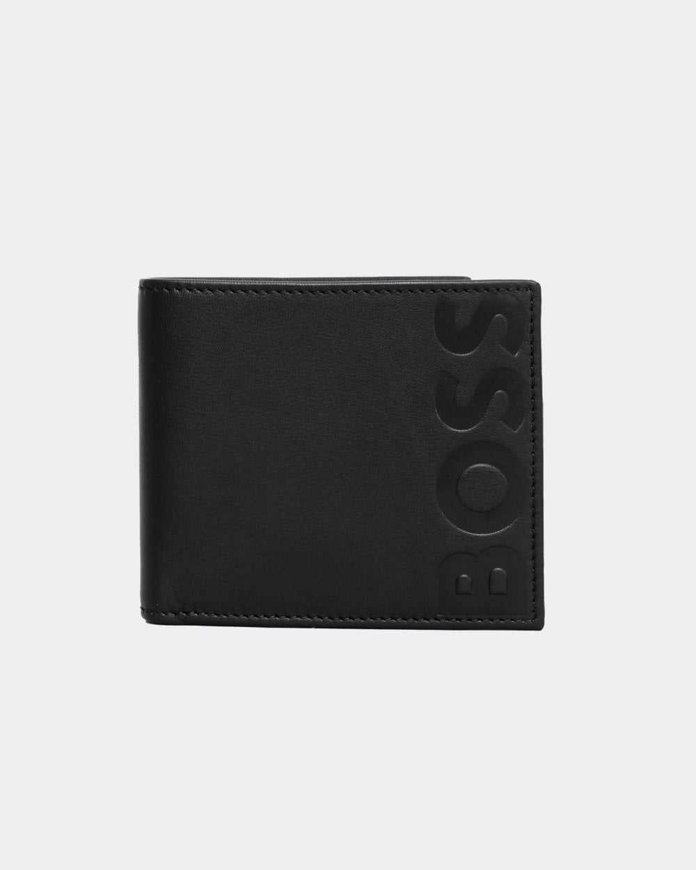 BOSS Orange Big BB Mens Embossed Logo Grained Leather Wallet