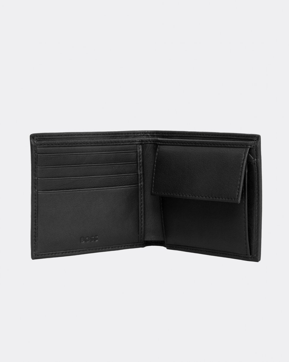 BOSS Orange Big BB Mens Embossed Logo Grained Leather Wallet