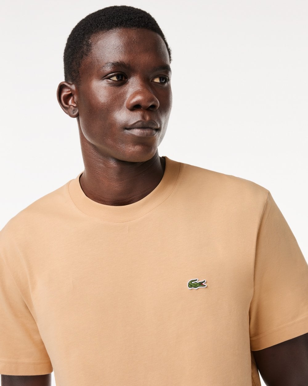 Lacoste Mens Classic Fit Cotton Jersey T-Shirt - Croissant IXQ