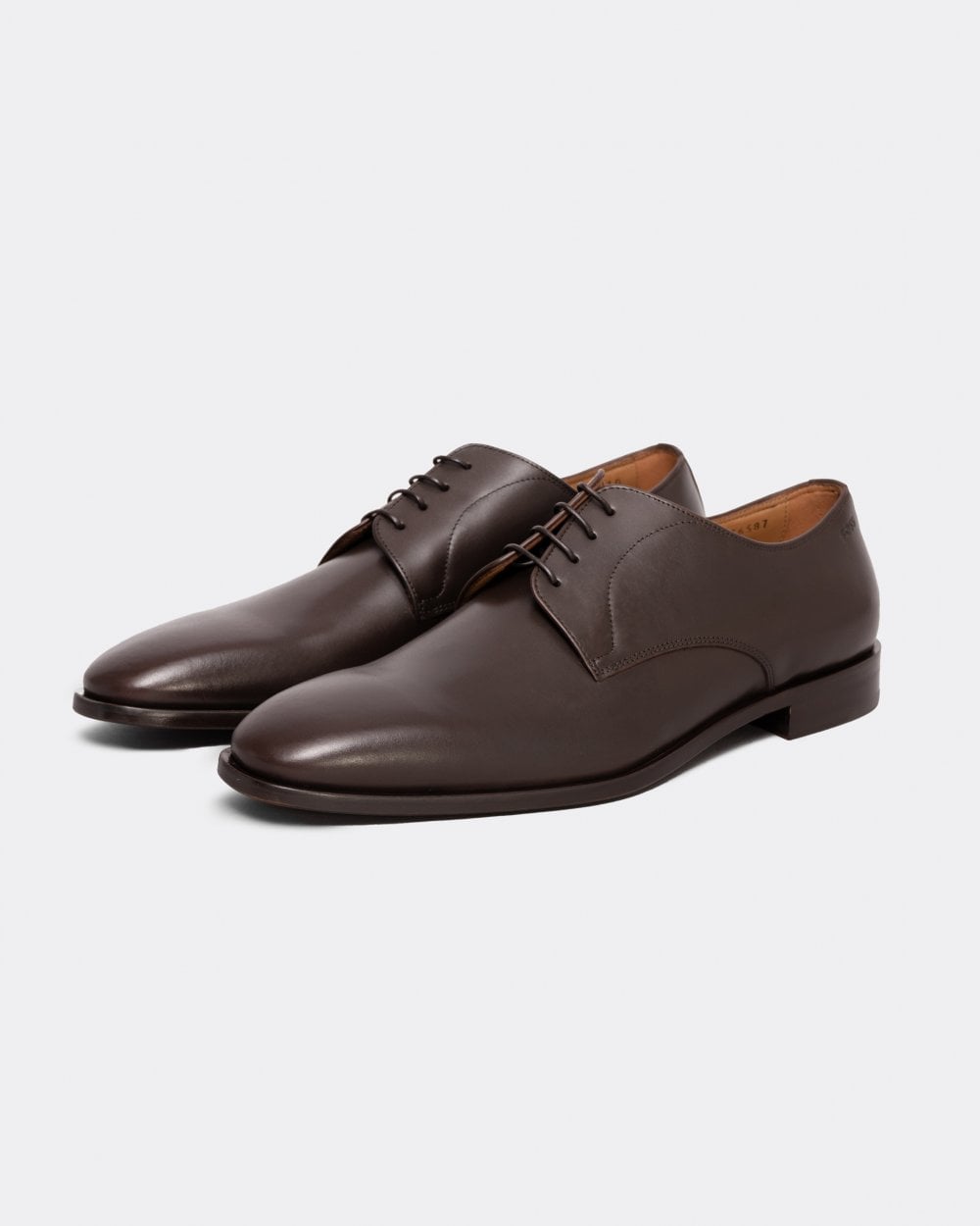 BOSS Orange Lisbon Mens Leather Derby Shoes With Leather Lining