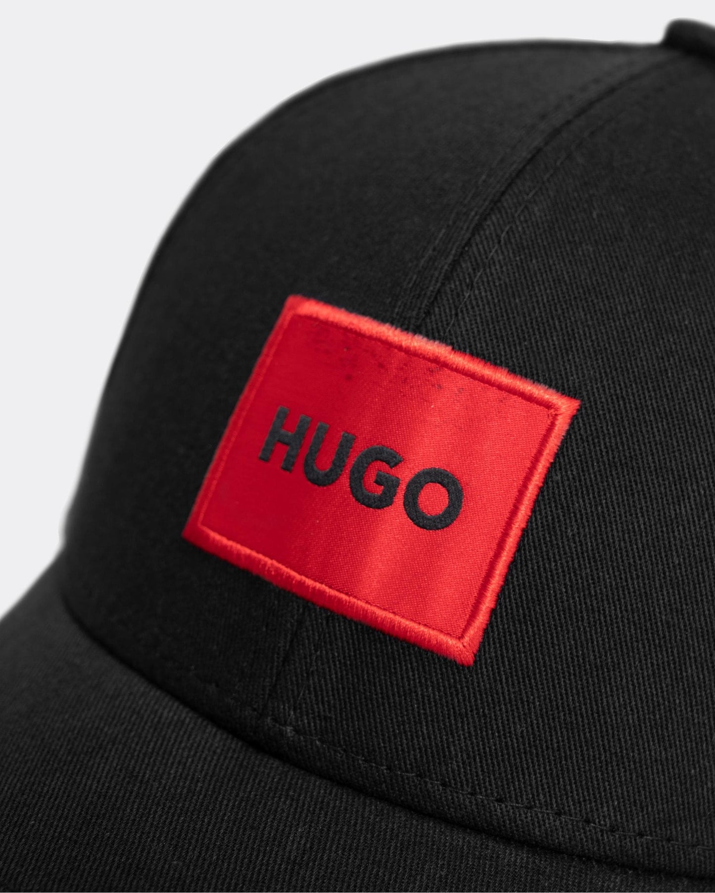HUGO Men-X 581-RL Mens Cotton-Twill Cap With Red Logo Label - Black 001
