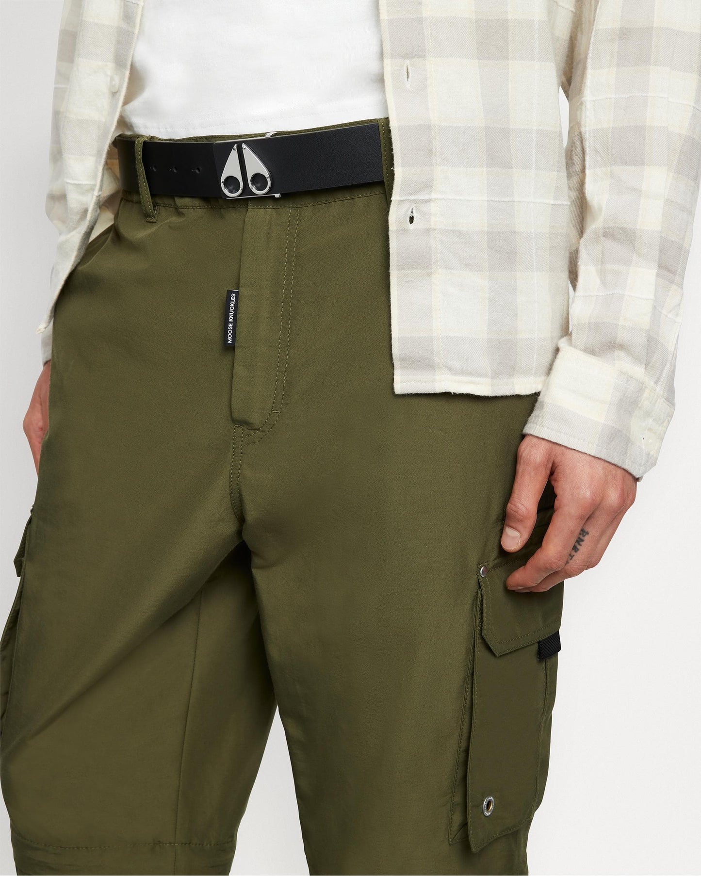 Moose Knuckles Mens Logo Icon Belt